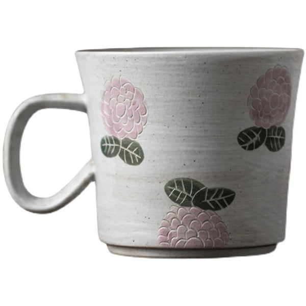 Handmade Pottery Coffee Cup, Rose Ceramic Coffee Mug, Cappuccino Coffee Cup, Tea Cup-ArtWorkCrafts.com