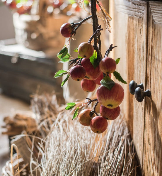 Apple Branch, Fruit Branch, Table Centerpiece, Beautiful Modern Flower Arrangement Ideas for Home Decoration, Autumn Artificial Floral for Dining Room-ArtWorkCrafts.com