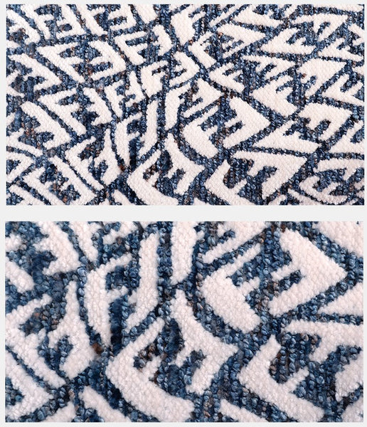 Modern Pillows for Couch, Blue Decorative Throw Pillows for Living Room, Decorative Pillow Covers, Large Modern Sofa Cushion-ArtWorkCrafts.com