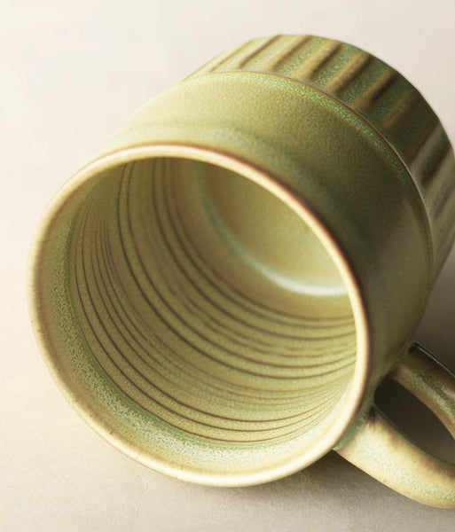 Elegant Porcelain Coffee Cups, Large Capacity Coffee Cup, Handmade Ceramic Coffee Mug, Large Pottery Coffee Cup, Large Tea Cup-ArtWorkCrafts.com