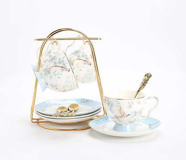 Ceramic Tea Cup Set, Luxury Tea Cup with Saucer, Porcelain Coffee Cup, Elegant Coffee Cup, Porcelain Tea cups, British Tea Cup Set, Afternoon Tea Cup with Saucer Set-ArtWorkCrafts.com