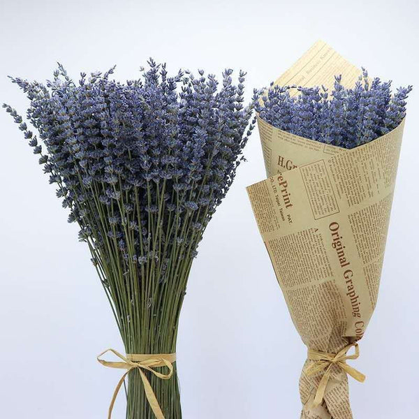 Natural Dried Lavender Flower Bouquet, Natural Dried Lavender Flowers, A Bunch of Dried Lavender Flowers, Handmade Artificial Flowers for Home Decor, Flower Arrangements-ArtWorkCrafts.com