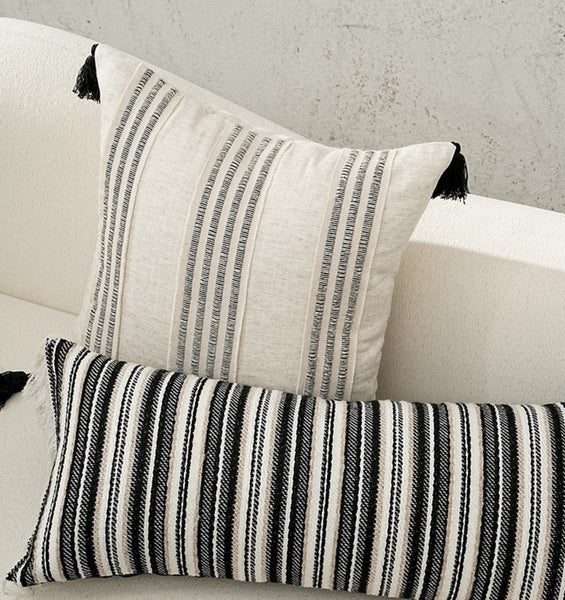 Contemporary Modern Sofa Pillows for Bedroom, Simple Decorative Throw Pillows, Large Throw Pillow for Interior Design, Large Square Modern Throw Pillows for Couch-ArtWorkCrafts.com