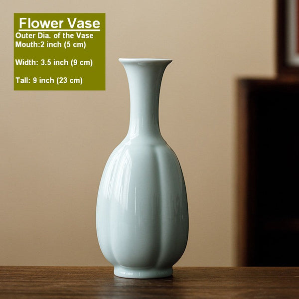 Small Flower Vases on Table, Rustic Porcelain Flower Vases, Ceramic Bud Vases, Handmade Water Holding Flower Vase-ArtWorkCrafts.com