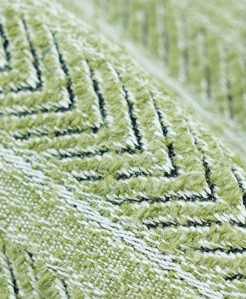 Morocco Green White Modern Sofa Pillows, Large Square Modern Throw Pillows for Couch, Large Decorative Throw Pillows, Simple Throw Pillow for Interior Design-ArtWorkCrafts.com