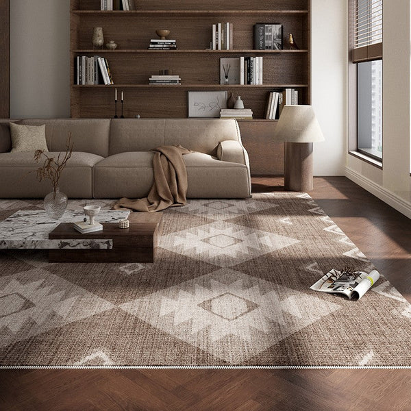Large Modern Rugs for Living Room, Contemporary Abstract Rugs under Dining Room Table, Mid Century Modern Rugs for Bedroom-ArtWorkCrafts.com
