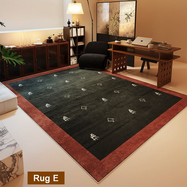 Colorful Modern Rugs for Living Room, Geometric Modern Rugs for Dining Room, Mid Century Modern Rugs, Contemporary Abstract Rugs under Coffee Table-ArtWorkCrafts.com