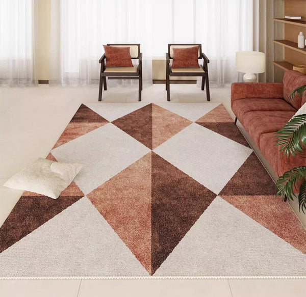 Modern Rugs for Living Room, Modern Area Rugs under Sofa, Abstract Contemporary Rugs for Bedroom, Dining Room Floor Rugs, Modern Carpets for Office-ArtWorkCrafts.com