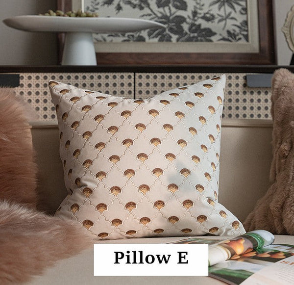 Modern Decorative Pillows for Bedroom, Decorative Pillow Arrangement Ideas for Couch, Embroidered Butterfly Pillow Covers, Large Decorative Throw Pillows for Living Room-ArtWorkCrafts.com