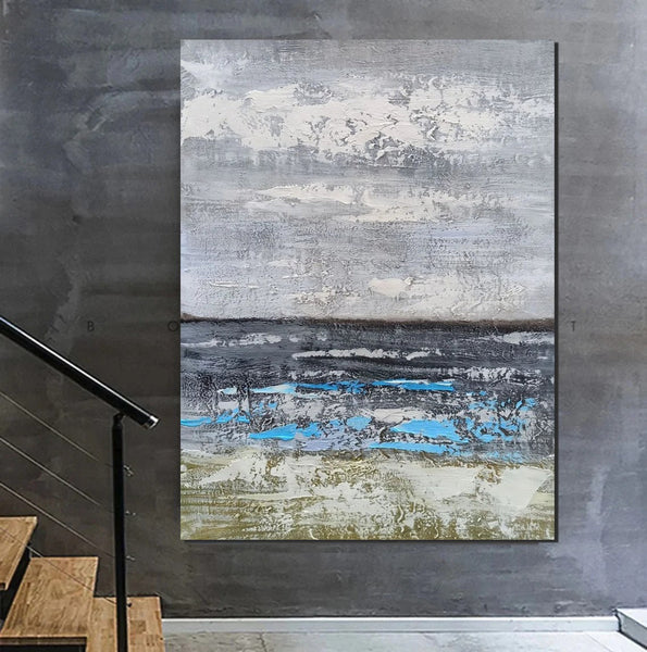 Living Room Acrylic Wall Art Ideas, Buy Art Online, Modern Abstract Paintings, Abstrct Acrylic Paintings, Heavy Texture Canvas Art-ArtWorkCrafts.com