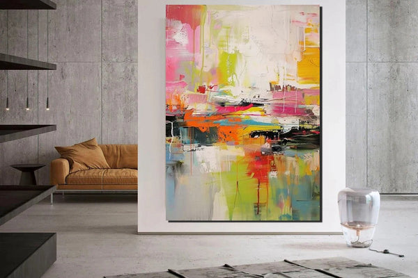 Simple Painting Ideas, Hand Painted Wall Painting, Extra Large Paintings for Living Room, Modern Abstract Art for Bedroom, Abstract Acrylic Wall Painting-ArtWorkCrafts.com