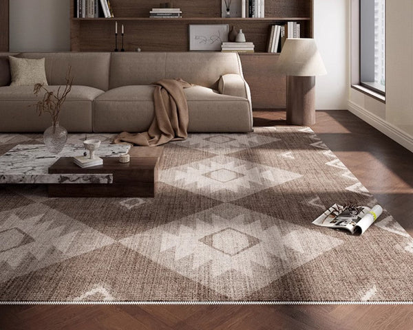 Large Modern Rugs for Living Room, Contemporary Abstract Rugs under Dining Room Table, Mid Century Modern Rugs for Bedroom-ArtWorkCrafts.com