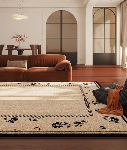 Unique Modern Rugs for Dining Room, Abstract Modern Rugs for Bedroom, Large Modern Rugs for Living Room, Contemporary Geometric Modern Rugs-ArtWorkCrafts.com