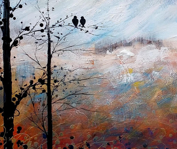 Love Birds Painting, Simple Abstract Painting, Landscape Acrylic Painting, Acrylic Canvas Painting, Bedroom Wall Art Paintings, C