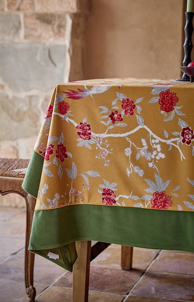 Farmhouse Table Cloth, Dining Room Flower Table Cloths, Large Square Tablecloth for Round Table, Extra Large Rectangular Table Covers for Kitchen-ArtWorkCrafts.com