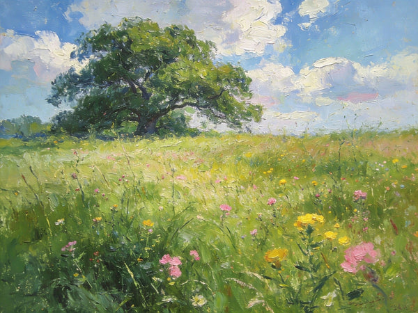 Hand Painted Canvas Art, The Wild in Full Bloom of Spring, Original Wall Paintings, Original Artwork Small Paintings, Small Landscape Paintings, On Canvas Small Paintings-ArtWorkCrafts.com