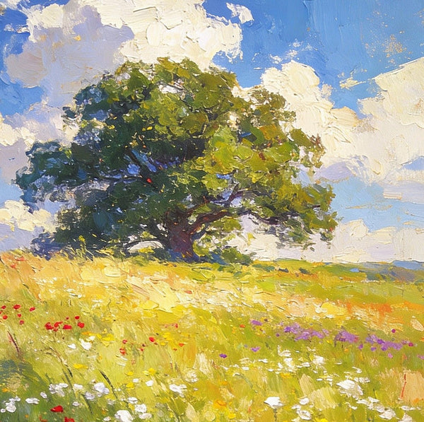 Spring Awakens the Wild, Landscape Oil Paintings, Original Small Paintings on Canvas, Heavy Texture Oil Paintings, Small Paintings on Canvas, Hand Painted Canvas Art-ArtWorkCrafts.com
