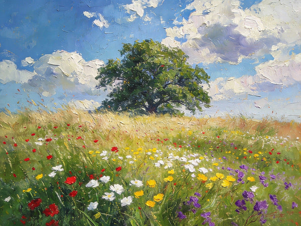 On Canvas Small Paintings, Spring Awakens the Wild, Hand Painted Canvas Art, Small Landscape Paintings, Original Oil Paintings, Small Wall Art Paintings-ArtWorkCrafts.com