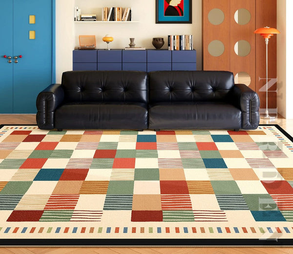 Colorful Mid Century Rugs for Small House, Modern Runner Rugs Next to Bed, Abstract Contemporary Modern Rugs for Living Room, Modern Rugs for Apartment