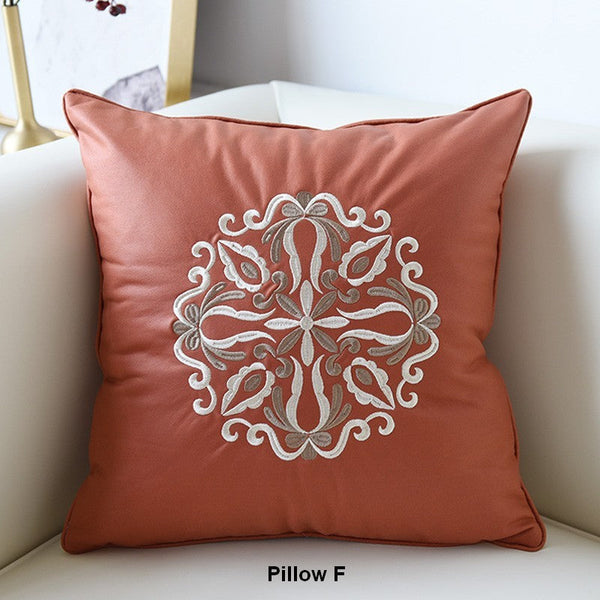 Large Decorative Pillows for Living Room, Modern Sofa Pillows, Flower Pattern Decorative Throw Pillows, Contemporary Throw Pillows-ArtWorkCrafts.com