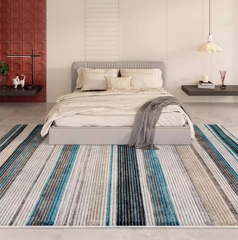 Unique Modern Rugs for Living Room, Abstract Contemporary Rugs for Bedroom, Modern Area Rugs under Sofa, Dining Room Floor Rugs, Modern Carpets for Office-ArtWorkCrafts.com