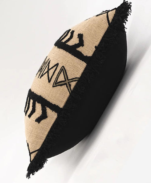 Ethnic Square Modern Throw Pillows for Couch, Contemporary Modern Sofa Pillows, Decorative Throw Pillows for Bedroom, Large Throw Pillow for Interior Design-ArtWorkCrafts.com