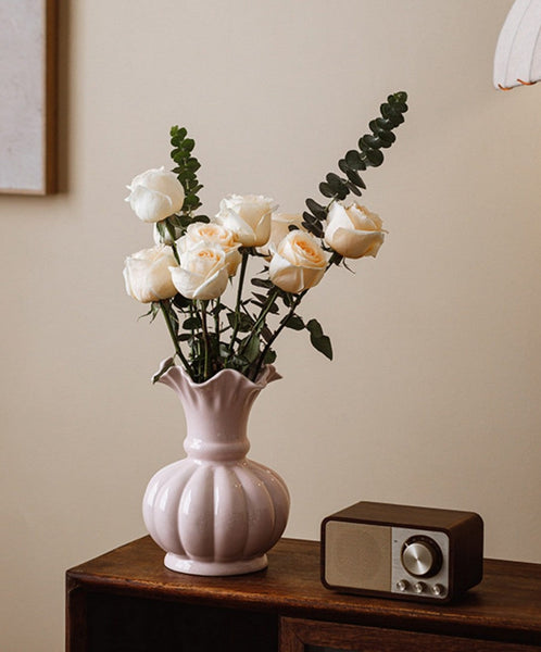 Ceramic Bud Vases, Small Flower Vases on Table, Handmade Water Holding Flower Vase, Rustic Porcelain Flower Vases-ArtWorkCrafts.com