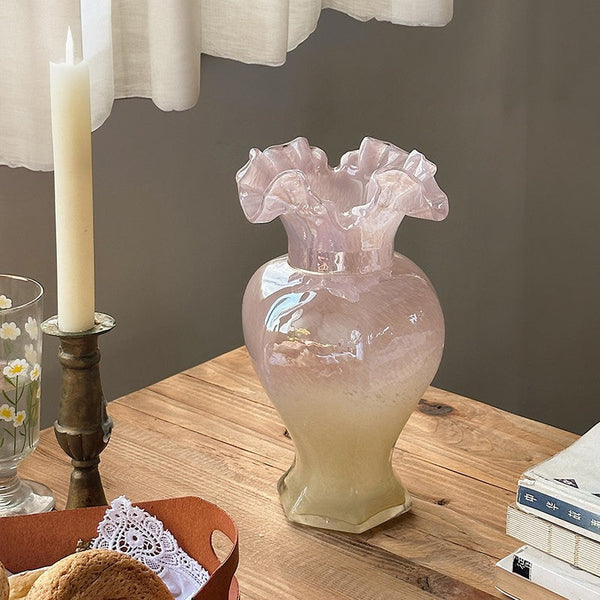 Water Holding Flower Vases, Glass Bud Vases, Bouquet Flower Vase, Vintage Glass Flower Vases, Handmade Flower Vases on Table-ArtWorkCrafts.com