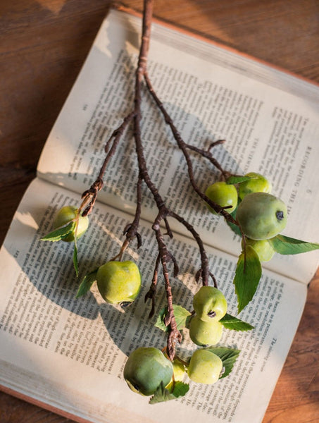 Beautiful Modern Flower Arrangement Ideas for Home Decoration, Apple Branch, Fruit Branch, Table Centerpiece, Simple Artificial Floral for Dining Room-ArtWorkCrafts.com