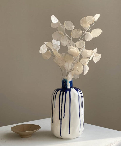 Handmade Water Holding Flower Vases, Modern Ceramic Flower Vases, Porcelain Bud Vases, Small Flower Vases on Table-ArtWorkCrafts.com