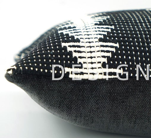 Large Modern Sofa Pillow Covers, Black and White Pattern Contemporary Square Modern Throw Pillows for Couch, Simple Throw Pillow for Interior Design-ArtWorkCrafts.com