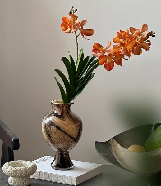 Vintage Glass Flower Vases, Water Holding Flower Vases, Handmade Glass Bud Vases, Flower Vases on Table