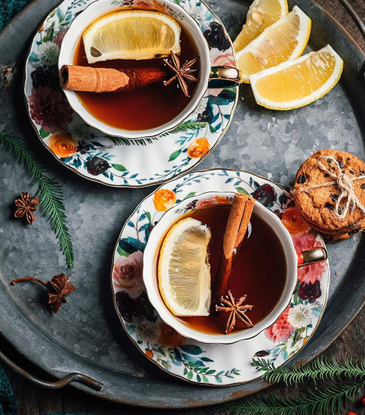 Elegant Ceramic Coffee Cups, Beautiful British Tea Cups, Creative Bone China Porcelain Tea Cup Set, Unique Tea Cups and Saucers in Gift Box-ArtWorkCrafts.com