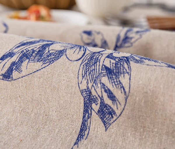 Wedding Tablecloth, Dining Room Flower Table Cloths, Large Rectangular Table Covers for Kitchen, Farmhouse Table Cloth, Square Tablecloth for Round Table-ArtWorkCrafts.com