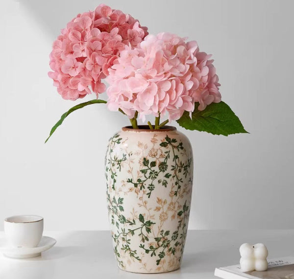 Ceramic Bouquet Vases, Porcelain Flower Vases, Rustic Flower Vases on Table, Dining Table Centerpiece, Handmade Water Holding Flower Vase-ArtWorkCrafts.com