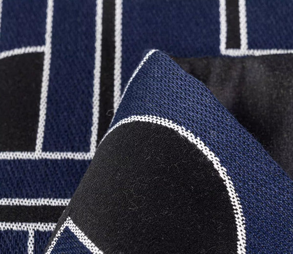 Abstract Decorative Throw Pillows, Geometric Contemporary Pillows, Blue Square Modern Throw Pillows for Couch, Large Simple Throw Pillow for Interior Design-ArtWorkCrafts.com