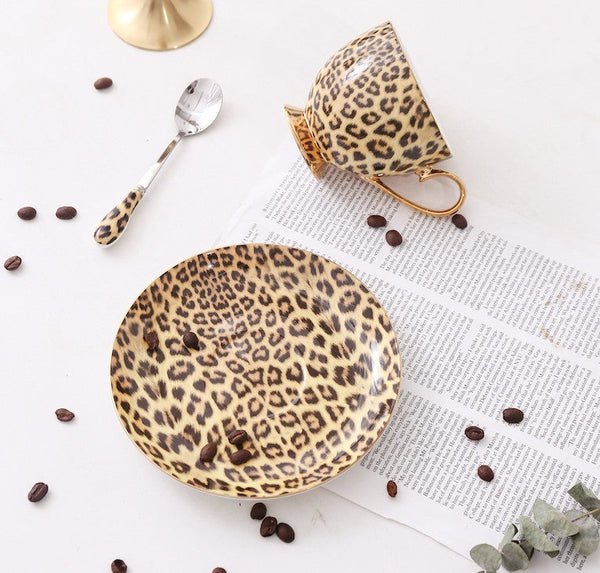 Unique Ceramic Coffee Cup and Saucer, Creative Ceramic Coffee Cups, Beautiful British Tea Cups, Creative Porcelain Tea Cup Set-ArtWorkCrafts.com