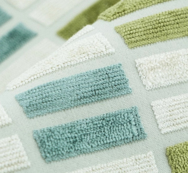 Modern Throw Pillows, Green Modern Sofa Pillows, Large Square Pillows, Decorative Pillows for Couch, Decorative Throw Pillows for Living Room Couch-ArtWorkCrafts.com