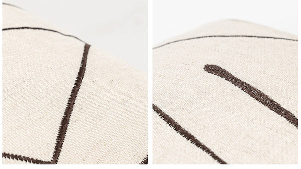 Geometric Square Modern Throw Pillows for Couch, Beige Decorative Throw Pillows, Large Contemporary Throw Pillow for Interior Design-ArtWorkCrafts.com