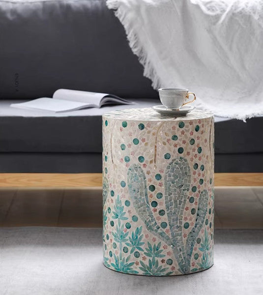 Unique Small End Table, Portable Casual Side Table, Creative Coffee Table, Contemporary Small Sofa Side Table, Shell Small Side Table-ArtWorkCrafts.com