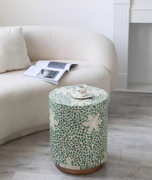 Modern Small Sofa Side Table, Unique Small End Table, Creative Coffee Table, Contemporary Round Side Table, Portable Casual Side Table-ArtWorkCrafts.com