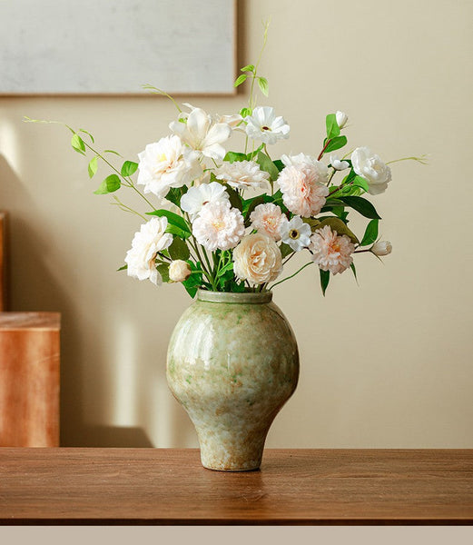 Flower Vases on Table, Centerpiece Ceramic Bud Vases, Porcelain Flower Vases, Handmade Water Holding Flower Vase-ArtWorkCrafts.com