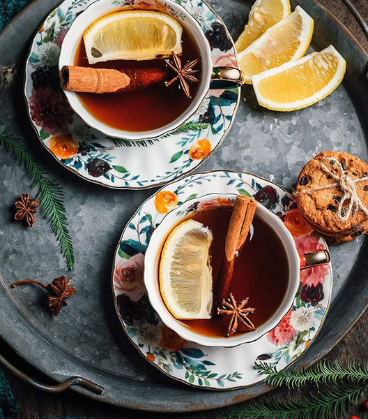 Beautiful British Tea Cups, Creative Bone China Porcelain Tea Cup Set, Elegant Ceramic Coffee Cups, Unique Tea Cups and Saucers in Gift Box-ArtWorkCrafts.com