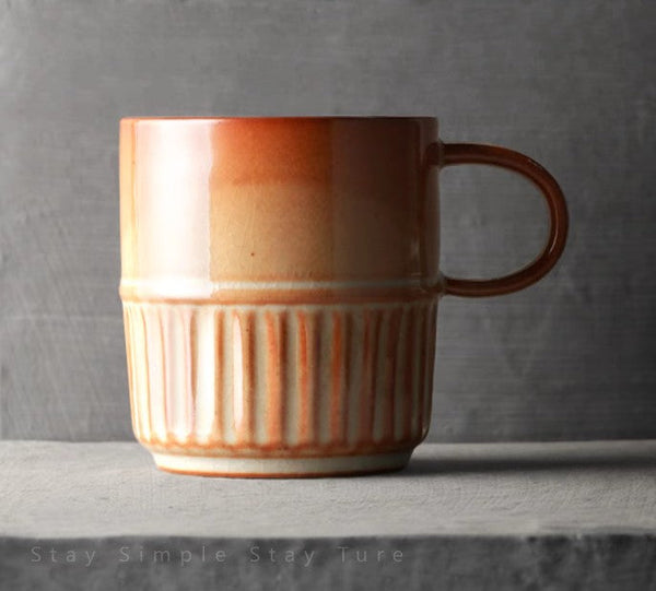 Handmade Ceramic Coffee Mug, Large Capacity Coffee Cup, Large Pottery Coffee Cup, Large Tea Cup-ArtWorkCrafts.com