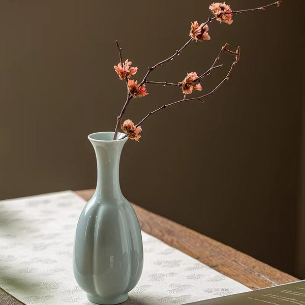 Small Flower Vases on Table, Rustic Porcelain Flower Vases, Ceramic Bud Vases, Handmade Water Holding Flower Vase-ArtWorkCrafts.com