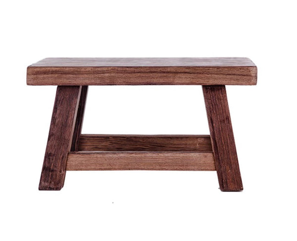 Shoe-changing Stool, Solid Wood low Stool, Wenge Wood Stool, Children's Wooden Stool, Sofa Stool, Dining Table Stool-ArtWorkCrafts.com