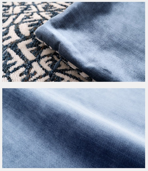 Modern Pillows for Couch, Blue Decorative Throw Pillows for Living Room, Decorative Pillow Covers, Large Modern Sofa Cushion-ArtWorkCrafts.com