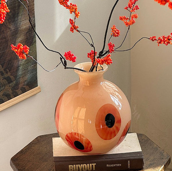 Glass Bud Vases, Handmade Vintage Glass Flower Vases, Water Holding Flower Vases, Flower Vases on Table