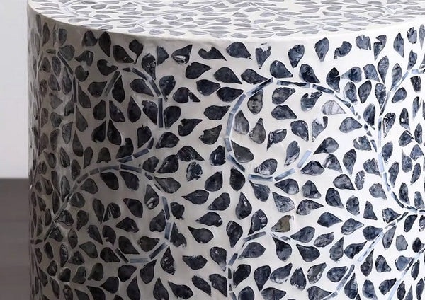 Portable Casual Side Table, Contemporary Round Side Table, Creative Coffee Table, Bedside Small Side Table, Shell Small Sofa Side Table, Contemporary Side Table-ArtWorkCrafts.com