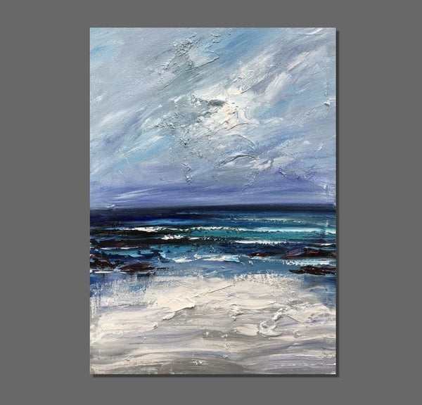 Extra Large Abstract Paintings on Canvas, Abstract Landscape Paintings for Bedroom, Hand Painted Abstract Painting, Bedroom Wall Art Ideas-ArtWorkCrafts.com